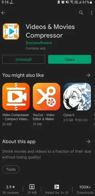 چگونه فایلهای ویدیویی را با استفاده از برنامه Videos & Movies Compressor فشردهسازی کنیم؟