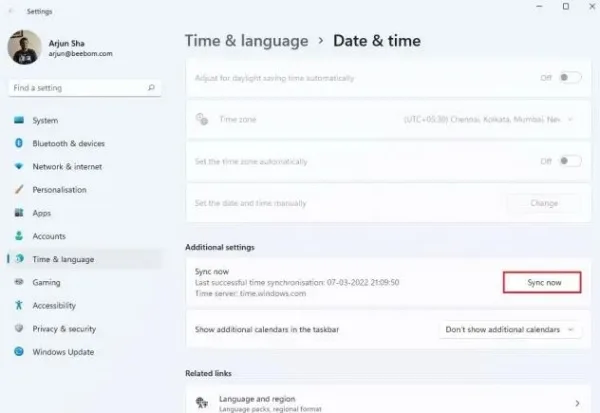 1- ساعت و تاریخ را بررسی کنید 2