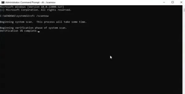 6- اسکن SFC را برای حل مشکلها اجرا کنید 2