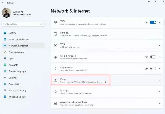 8- DNS و تنظیمات پروکسی را بررسی کنید 4