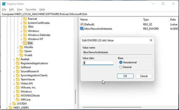 Modify DWORD value