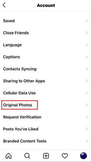 روش جایگزین دیگر برای دانلود یکجای همه عکس های اینستاگرام در گوشی همراه 3