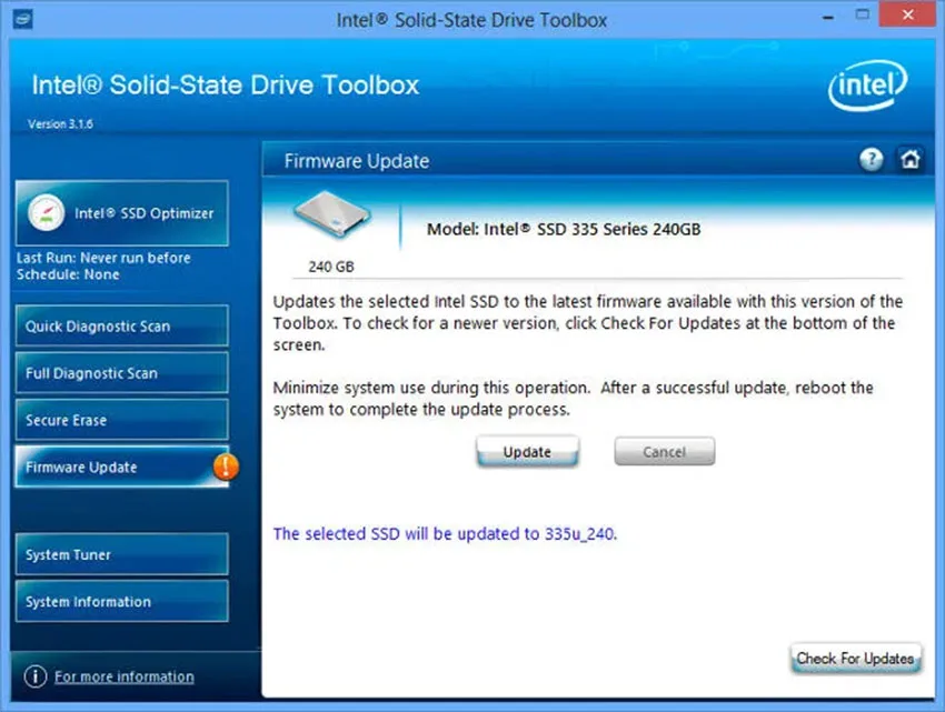 آپدیت SSD