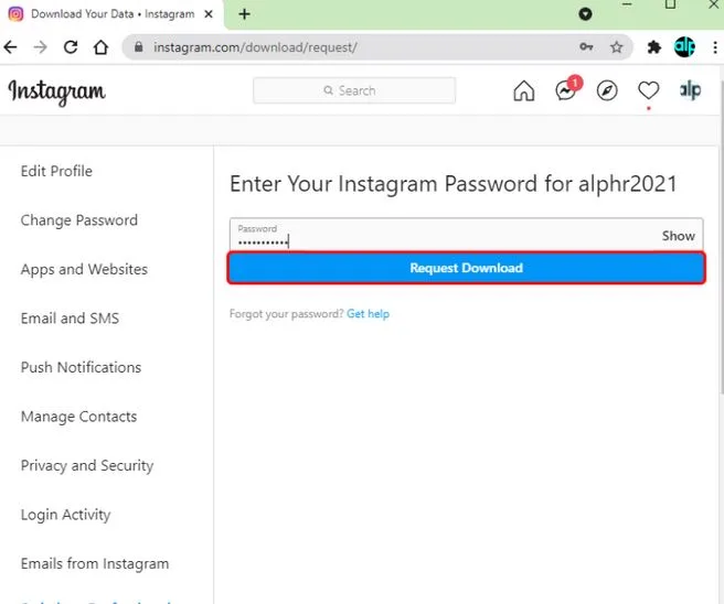 بازیابی پیام های حذف شده از اینستاگرام با استفاده از Instagram Data 6