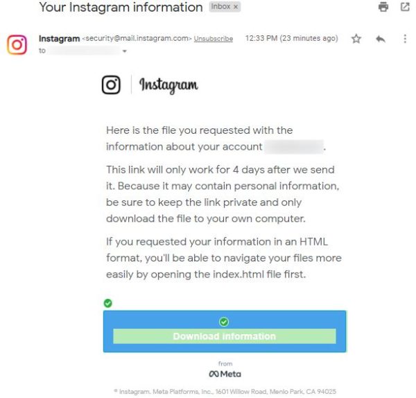 بازیابی پیام های حذف شده از اینستاگرام با استفاده از Instagram Data 8