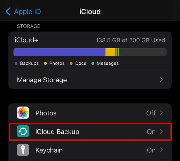 پشتیبان گیری از برنامه Notes آیفون با استفاده از iCloud 4