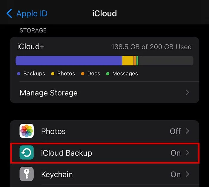 پشتیبان گیری از برنامه Notes آیفون با استفاده از iCloud 4