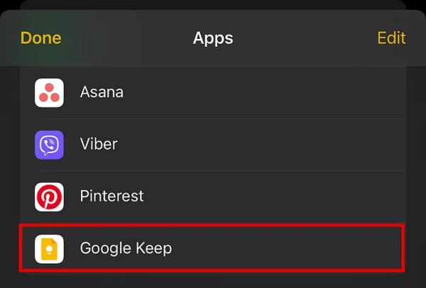 پشتیبان گیری از برنامه Notes آیفون با استفاده از Google Keep 5