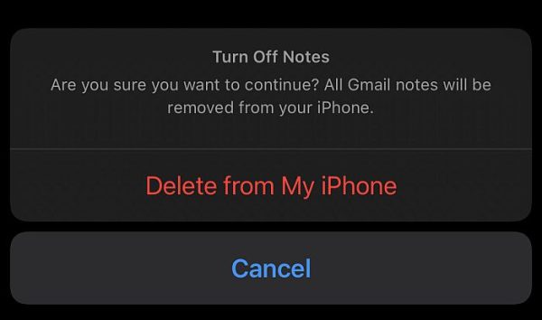 پشتیبان گیری از برنامه Notes آیفون با استفاده از Gmail 6