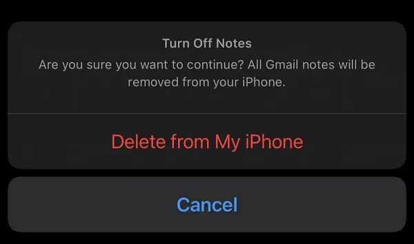 پشتیبان گیری از برنامه Notes آیفون با استفاده از Gmail 6