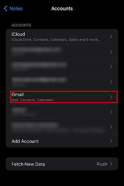 پشتیبان گیری از برنامه Notes آیفون با استفاده از Gmail 3