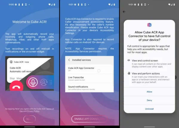 اپلیکیشن ضبط مکالمات تلفنی Call Recorder - Cube ACR 1