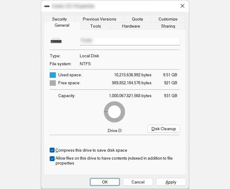 چگونه قابلیت File Compression در ویندوز 11 را به طور کلی روی یک درایو فعال کنیم؟