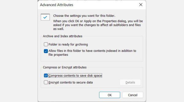 چگونه قابلیت فشرده سازی فایل در ویندوز 11 را روی یک پوشه فعال کنیم 2