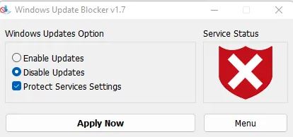 5- جلوگیری از آپدیت ویندوز با استفاده از Windows Update Blocker Utility 2