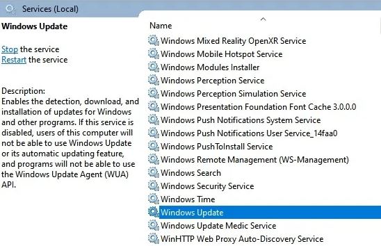 4- جلوگیری از آپدیت ویندوز با استفاده از Windows Services 3