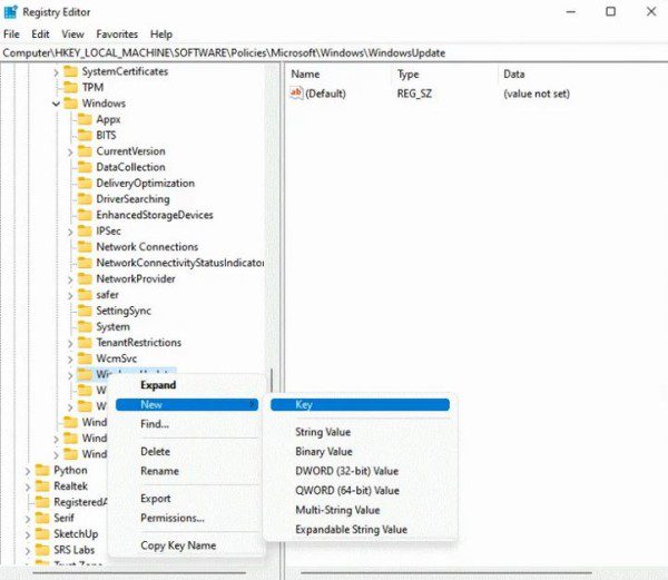 2- جلوگیری از آپدیت ویندوز با استفاده از Registry Editor 6