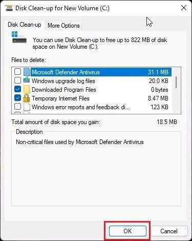 حذف فایل های موقت ویندوز 11