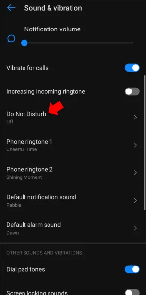 تنظیمات مرتبط با گزینه "Do Not Disturb” را خاموش کنید 2