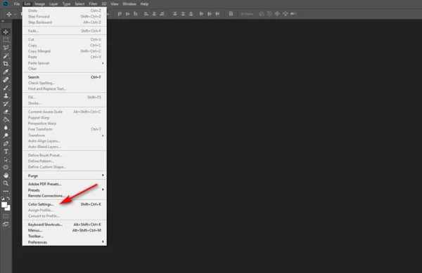 خطای Missing Profile در فتوشاپ