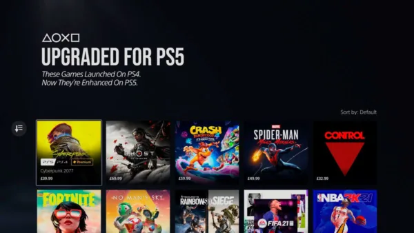 آپدیت بازی PS4 به نسخه PS5