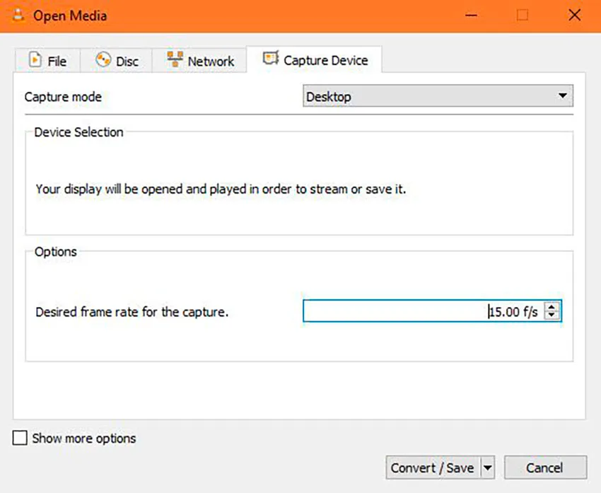 ضبط ویدیو از صفحه دسکتاپ به کمک برنامه VLC