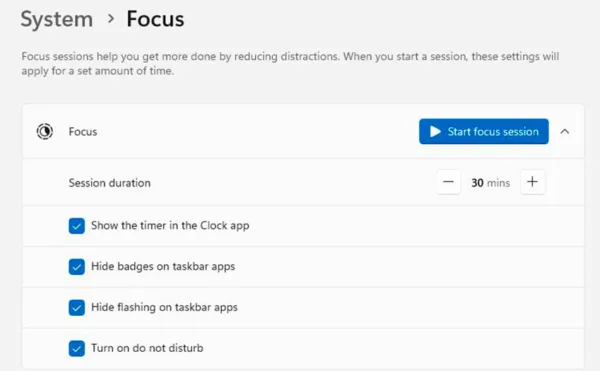 Focus Session
