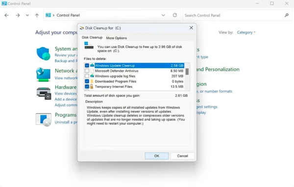 Disk Cleanup ویندوز