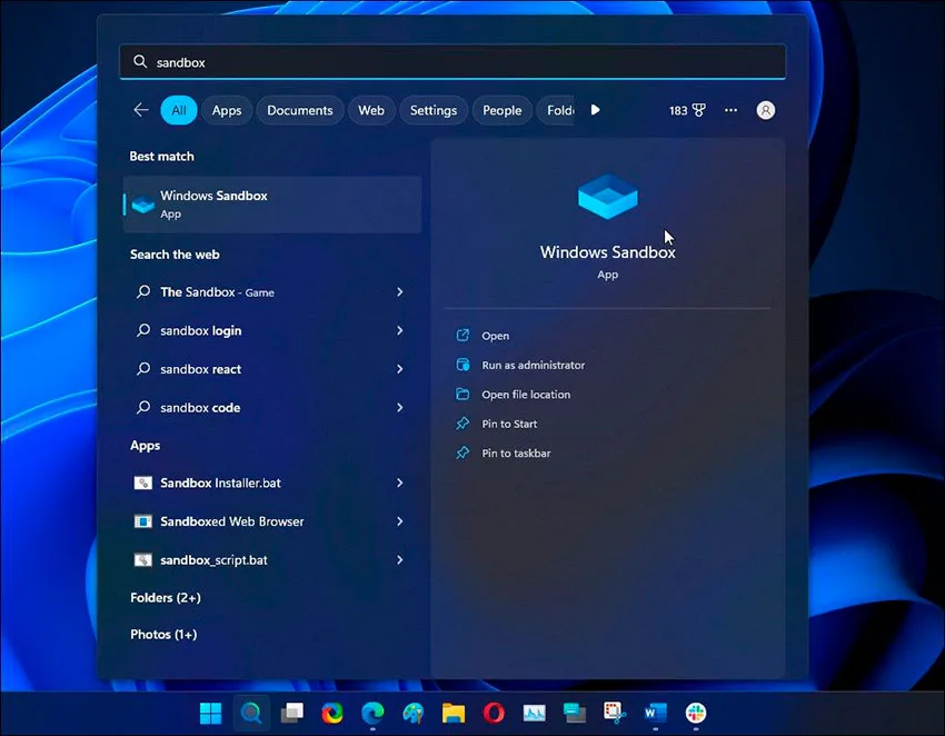 Windows Sandbox