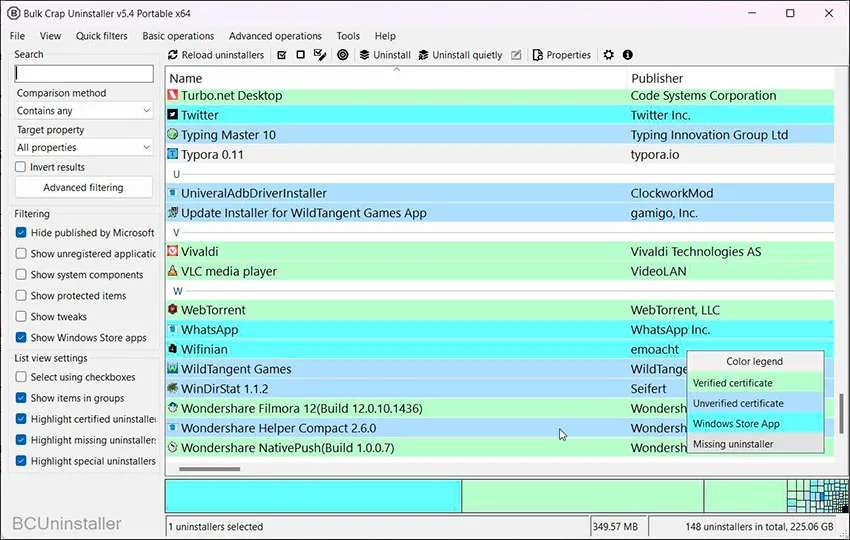 Bulk Crap Uninstaller