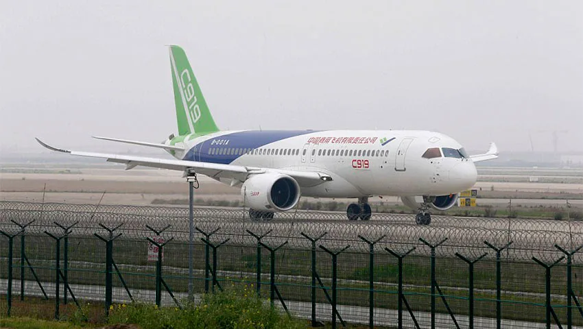 هواپیمای چینی جت لاینر C919