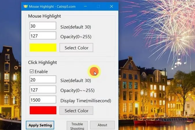چگونه نشانگر ماوس را با استفاده از برنامه Mouse Pointer Highlight هایلایت کنیم؟ 4