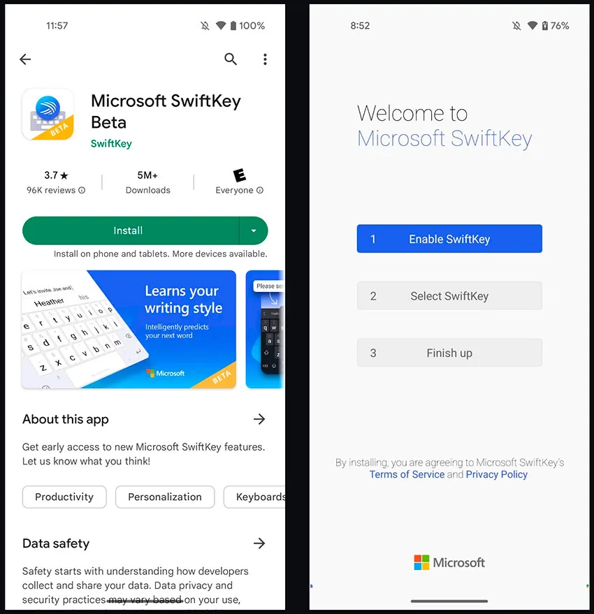 چت هوش مصنوعی بینگ در SwiftKey