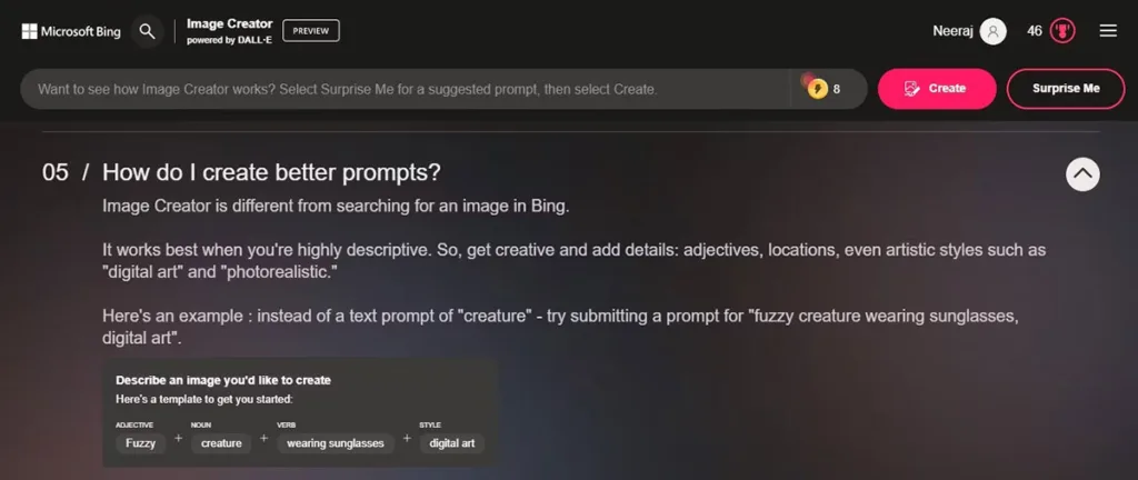 Bing Image Creator