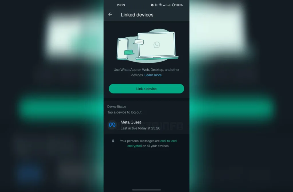 اتصال واتساپ به هدست واقعیت مجازی متا کوئست