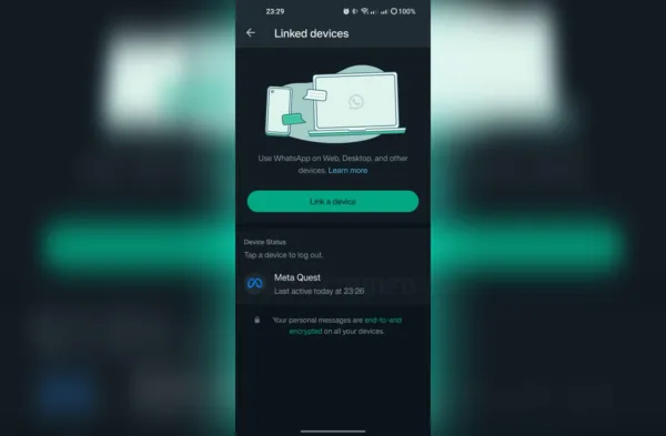 اتصال واتساپ به هدست واقعیت مجازی متا کوئست