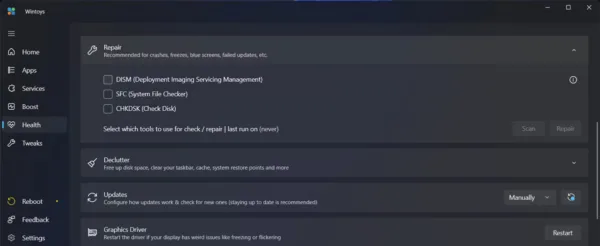 برنامه رایگان Wintoys