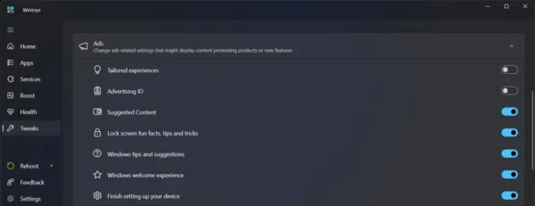 برنامه رایگان Wintoys