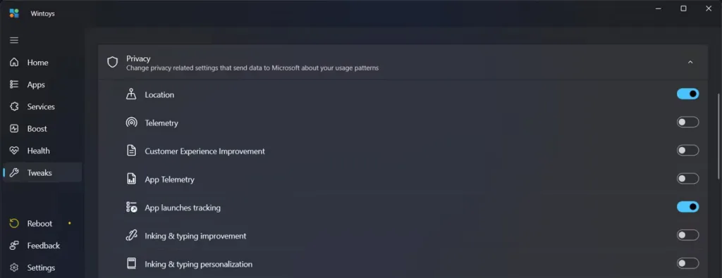 برنامه رایگان Wintoys