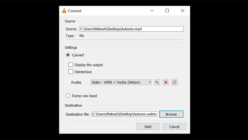 کاهش حجم ویدیو با VLC Media Player