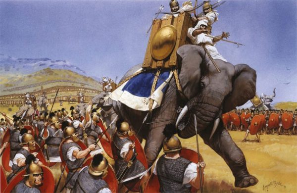 سربازان فیل در نبرد زاما