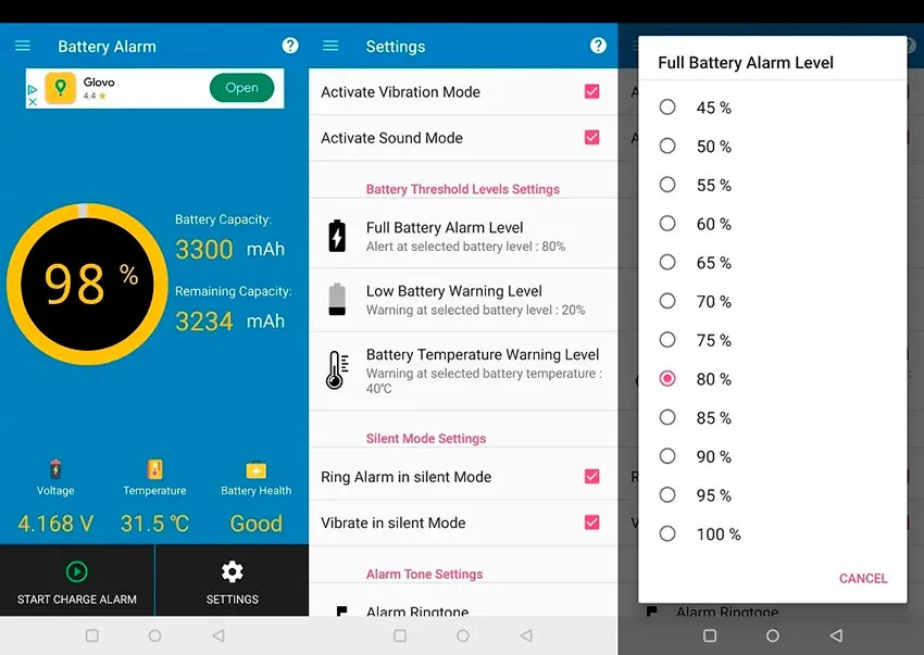 Full Battery Charge Alarm
