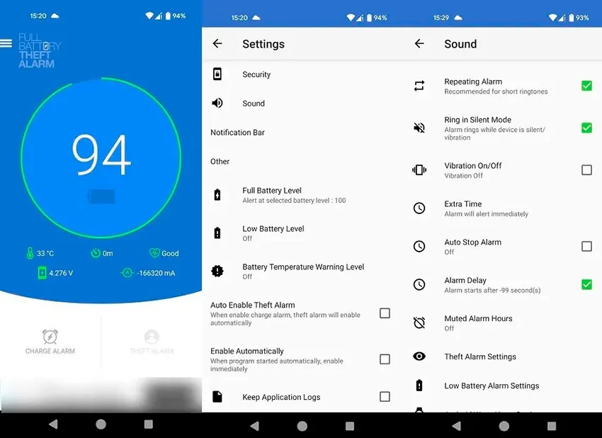 Full Battery & Theft Alarm