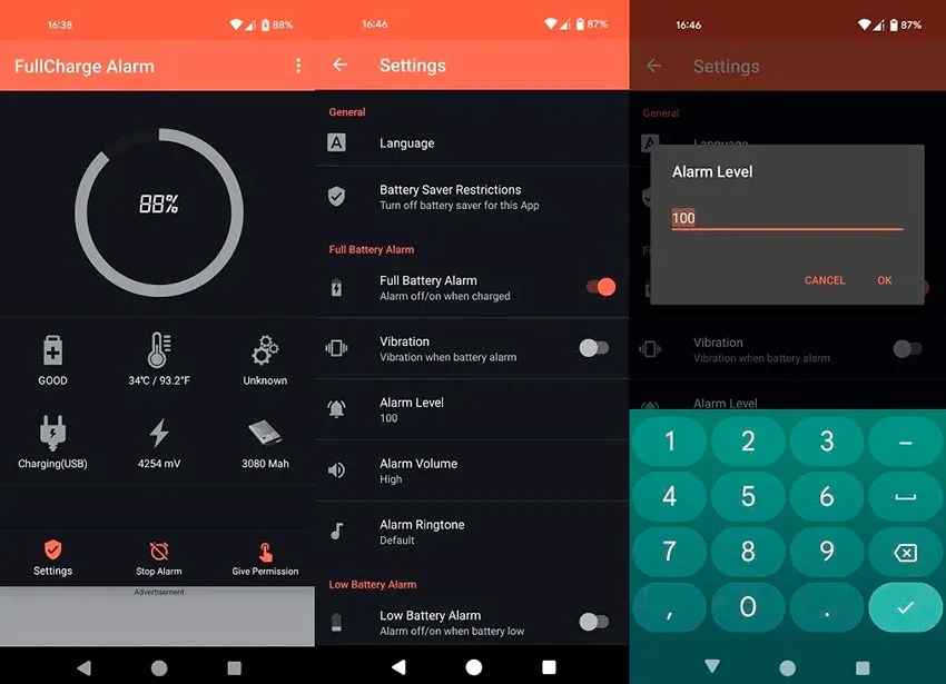 FullCharge Alarm