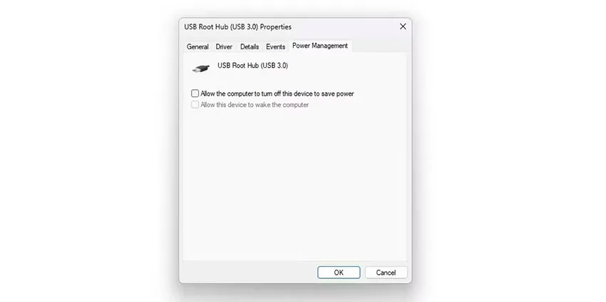 جلوگیری از قطع شدن برق USB