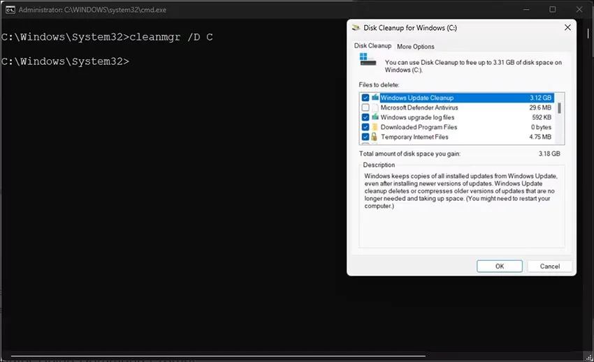 پاکسازی کامپیوتر با استفاده از Command Prompt