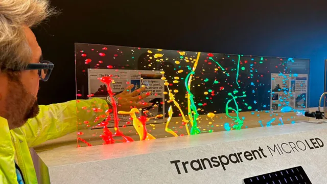 نمایشگر میکرو LED با پنل شفاف