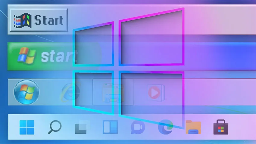 مروری بر تاریخچه نوار وظیفه ویندوز (Taskbar) از 1985 تا 2024