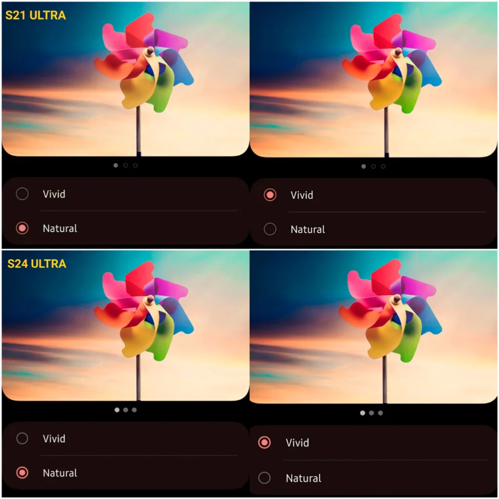 مشکل رنگ در نمایشگر گلکسی اس 24
