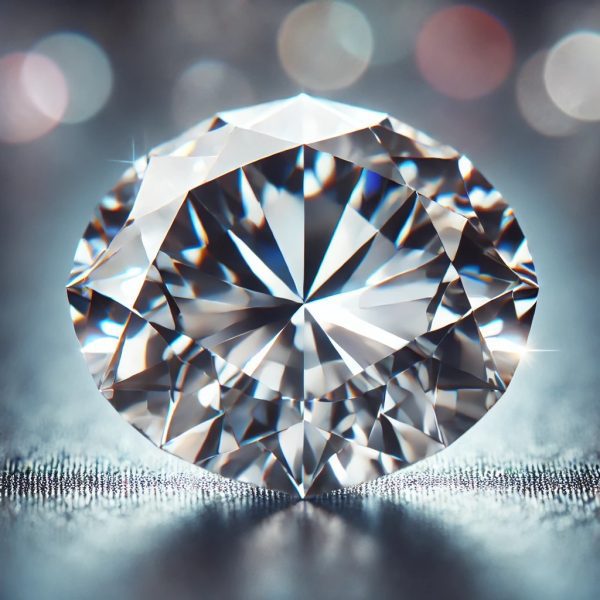 نمای نزدیک از سنگ قیمتی الماس